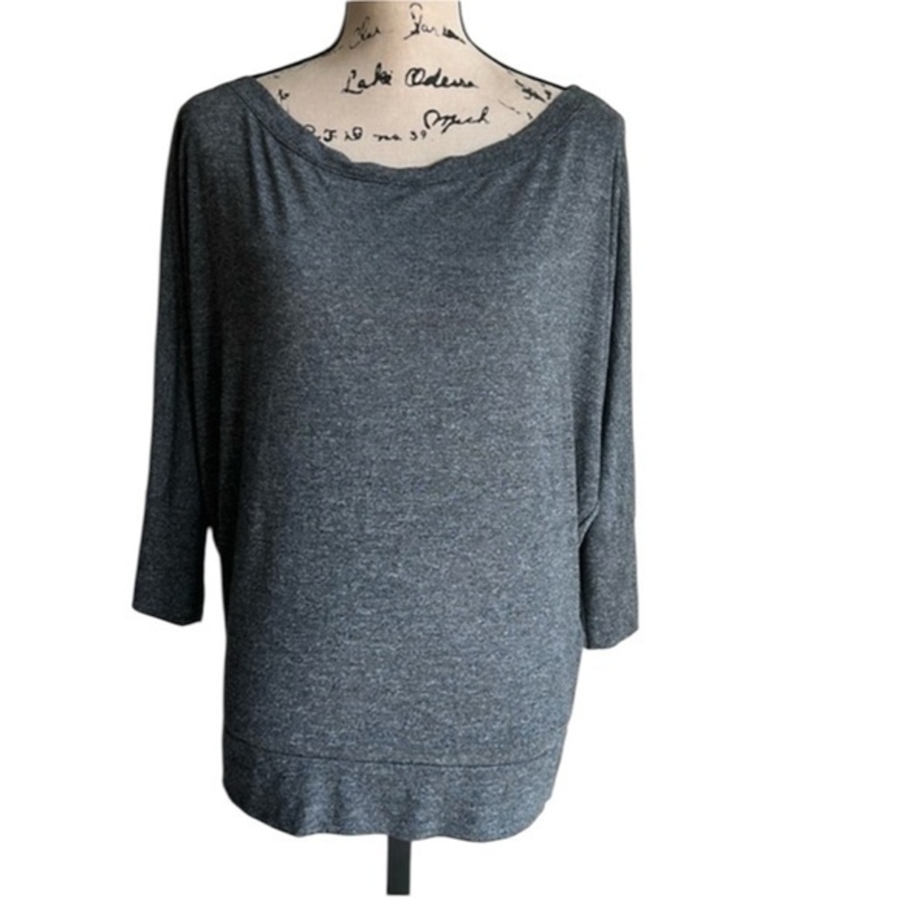 Evereve x Michael Stars Boatneck Lightweight Gray Top Size Small